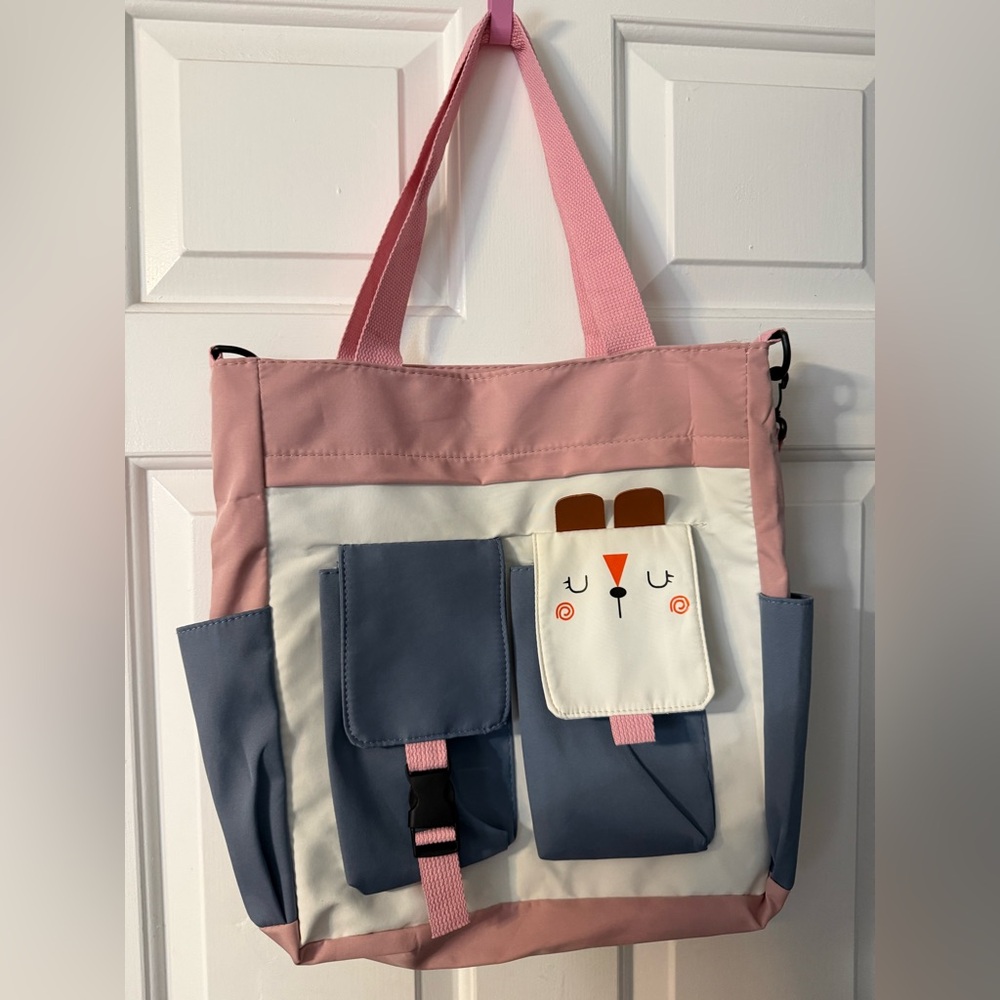 🆕 Nwot Pink and Blue Tote